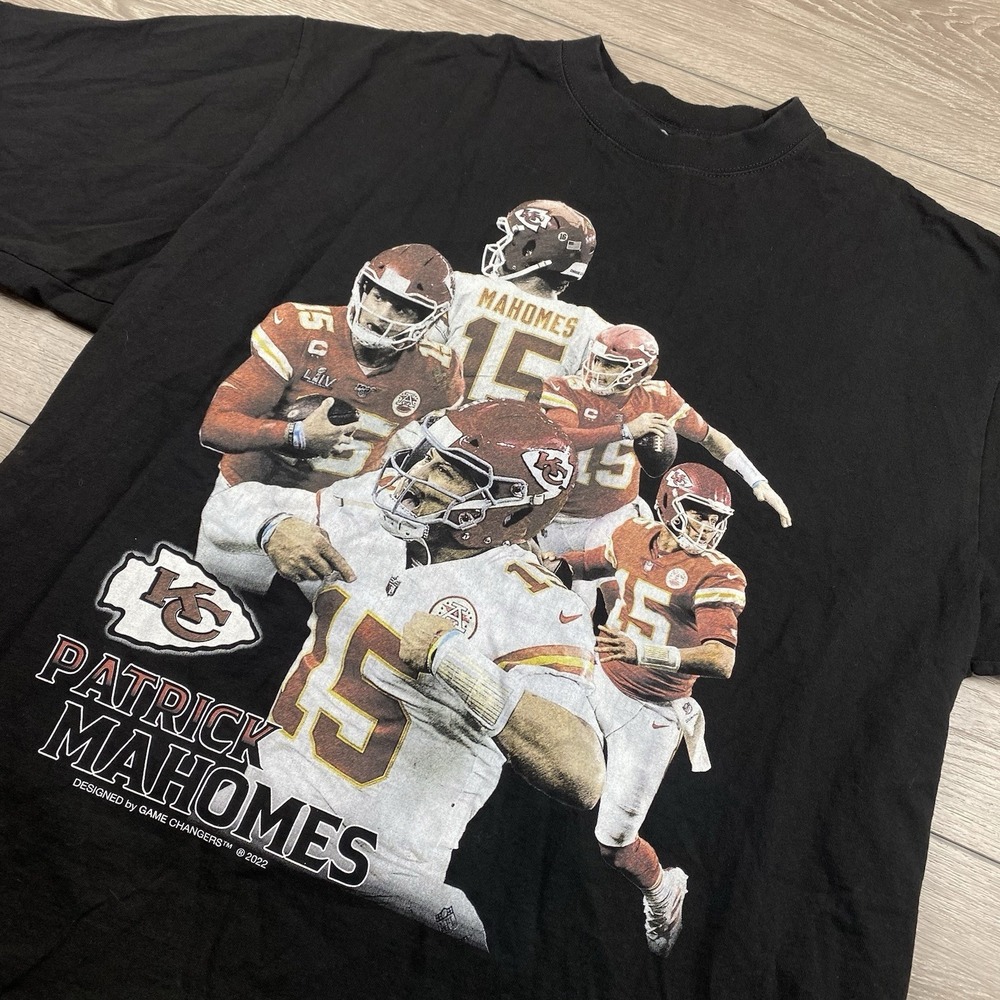 2022 Game Changer Mens Patrick‎ Mahones NFL Kansas City Cheifs T-Shirt Black 2XL